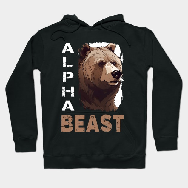 Alpha Animal Fierce Grizzly Bear - Anime Shirt Hoodie by KAIGAME Art